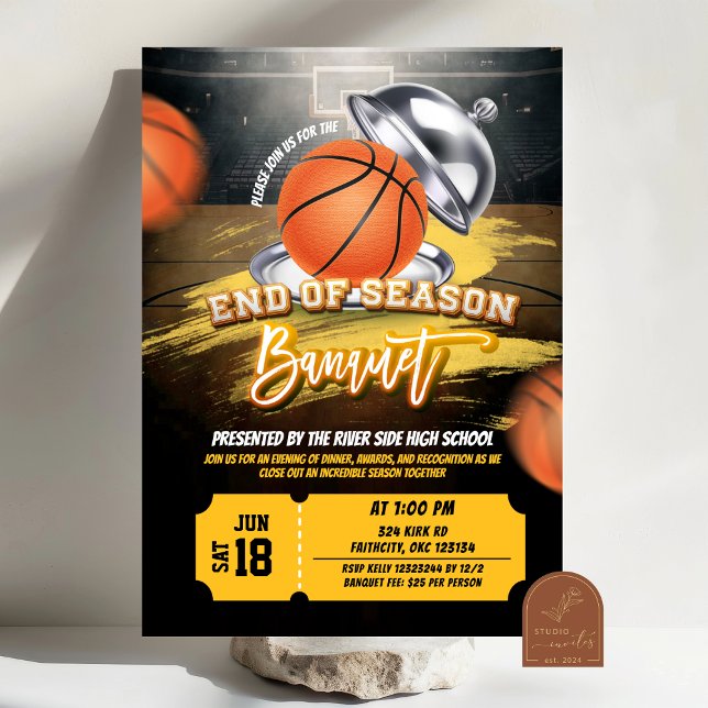Invitación banquete de fin de temporada de baloncesto (Subido por el creador)