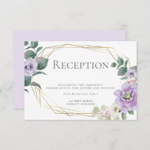 Invitación Banquete nupcial   Floral acuarela de lavanda
