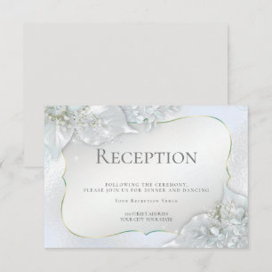Invitación Banquete nupcial   Icy Glacier Blue Shimmer