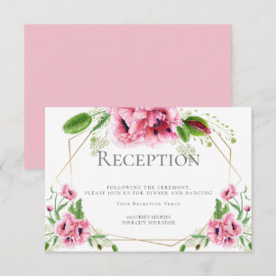 Invitación Banquete nupcial Popas color agua rosa
