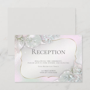 Invitación Banquete nupcial Wispy Pink Shimmer