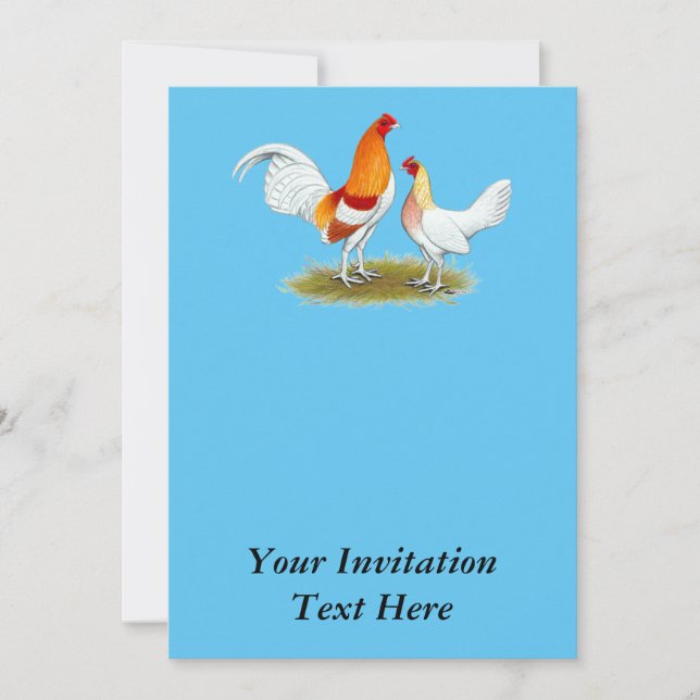 Invitación Bantam, juego inglés antiguo: Red Pyle (Anverso)