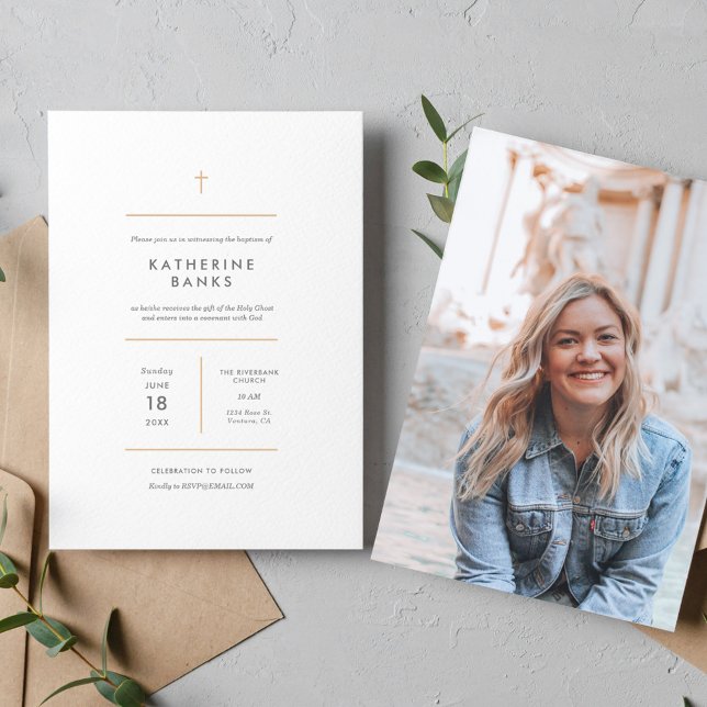 Invitación Baptisim minimalista (Subido por el creador)