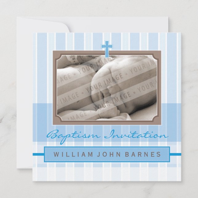 Invitación BAPTISM FOTOGRAFÍA INVITA :: 4SQ de diseño (Anverso)