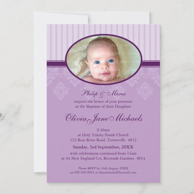 Invitación BAPTISM INVITA :: bendito 2P (Anverso)