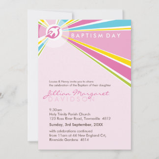 Invitación BAPTISM INVITA :: paloma moderna 10P