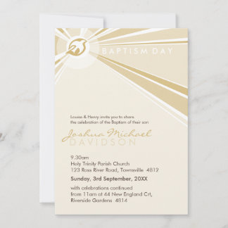 Invitación BAPTISM INVITA :: paloma moderna 2P