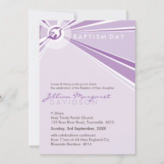 Invitación BAPTISM INVITA :: paloma moderna 6P