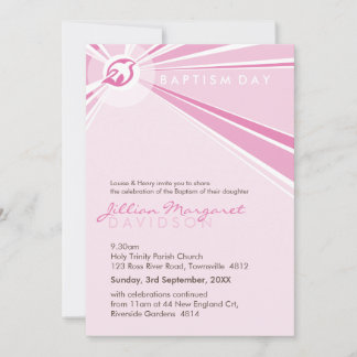 Invitación BAPTISM INVITA :: paloma moderna 8P