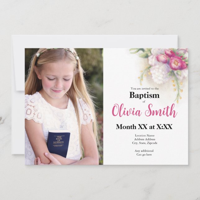 Invitación Baptism Invitation (Anverso)