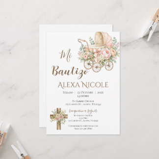 Invitación Baptism Invitation in Spanish Boho