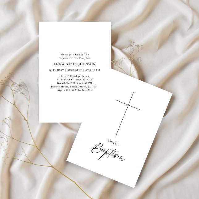 Invitación Baptismo blanco y negro de la Iglesia Católica min (Subido por el creador)
