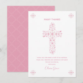 Invitación Baptismo, carta de agradecimiento - Nota del Perso