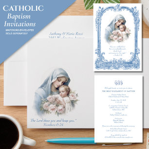 Invitación Baptismo católico Cristiando a María Jesús