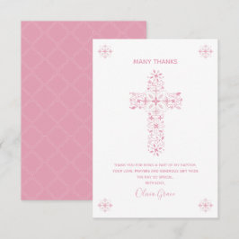 Invitación Baptismo, Christening Thank You Card - Personaliza