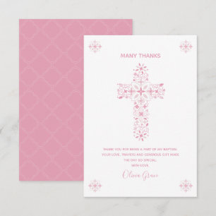 Invitación Baptismo, Christening Thank You Card - Personaliza