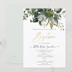 Invitación Baptismo de color de agua PixDezines