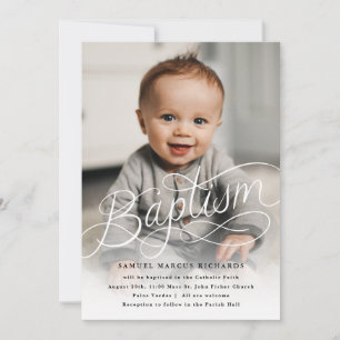 Invitación Baptismo de foto bebé