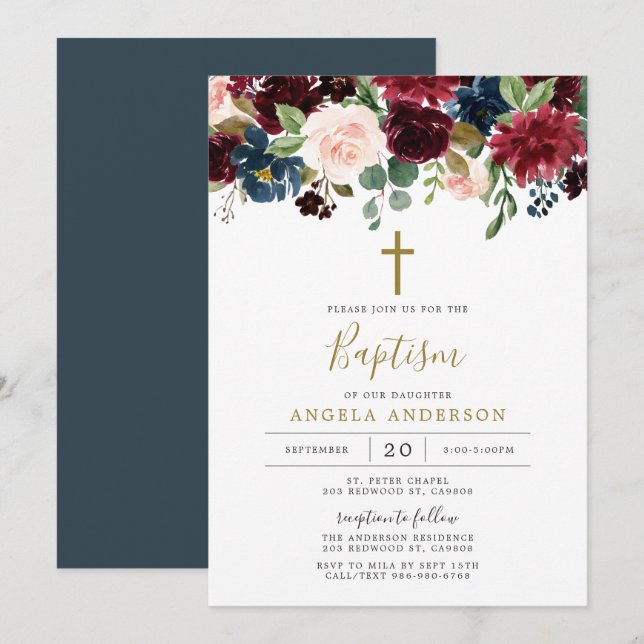 Invitación Baptismo de la Marina de Borgoña/Invitación a la C (Anverso / Reverso)
