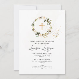 Invitación Baptismo de Rosas de ArtsApp Elegant H2 Alabaster