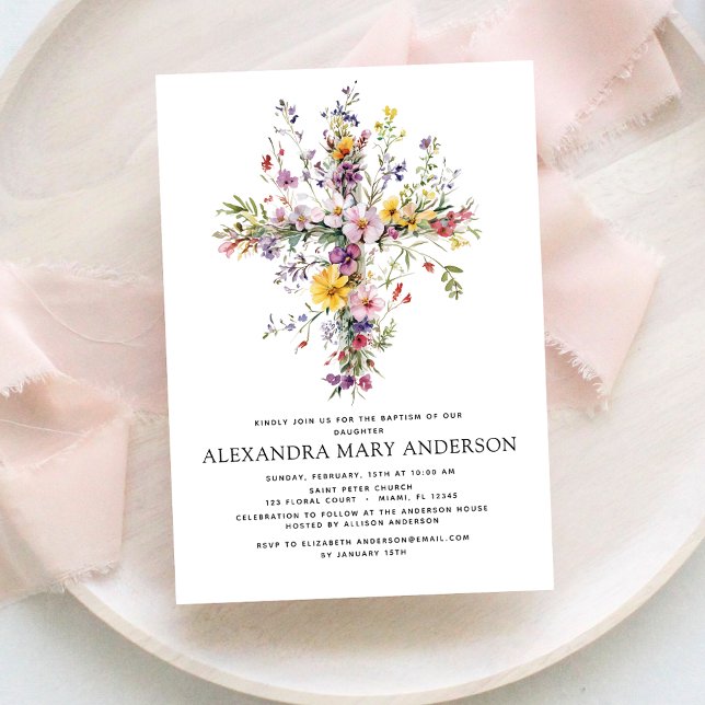 Invitación Baptismo Dusty Pink Rose Greeneration Eucalyptus (Subido por el creador)