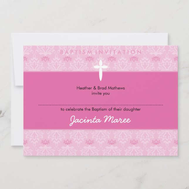 Invitación BAPTISMO ELEGANTE INVITA :: bonito 2aL (Anverso)