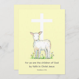 Invitación Baptismo Felicitaciones Galatians Scripture Lamb