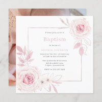 Baptismo femenino de flor rosa de Rubor Wreath Swe