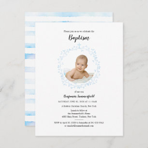 Invitación  Baptismo Fenómeno religioso cristiano foto bebé