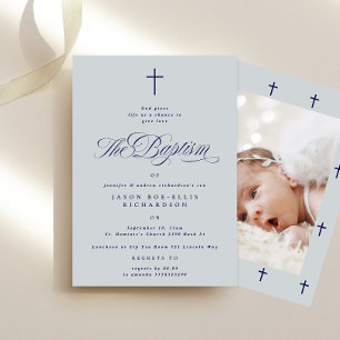 Invitación Baptismo fotográfico de travesía de la armada azul