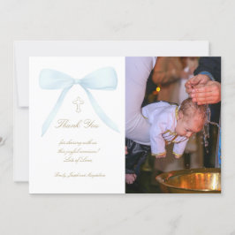 Invitación Baptismo gracias arco azul