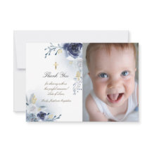 Baptismo gracias rosas azules