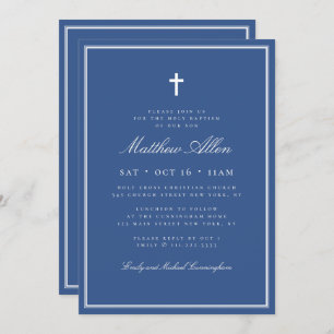 Invitación Baptismo Para Su Clásica Cruz Elegante