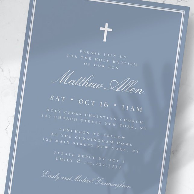 Invitación Baptismo Para Su Clásica Cruz Elegante (Subido por el creador)
