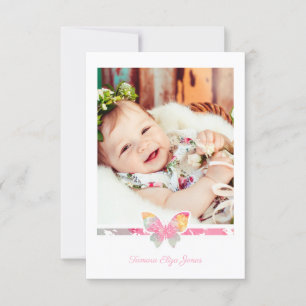 Invitación Baptismo Todos Nomenclatura Ceremonia Mariposa Col