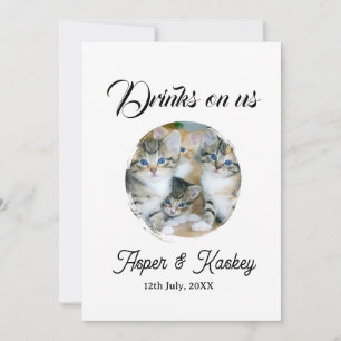 Invitación Bar abierto de bebidas para nosotros pareja de bod