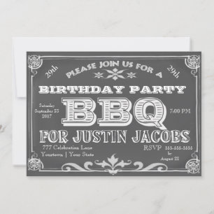 Invitación Bar de fiesta de cumpleaños B que
