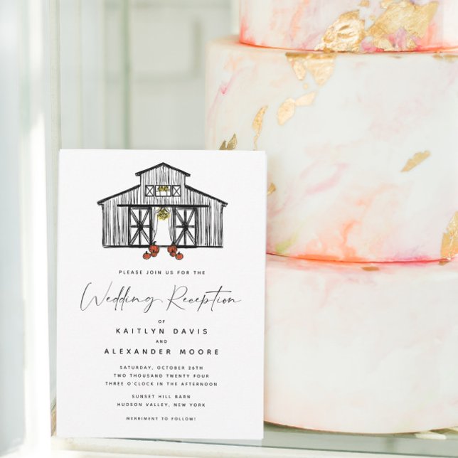 Invitación Bar de moda con calabazas Recepción de bodas (Subido por el creador)