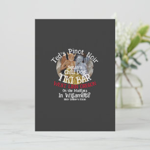 Invitación Bar de Tiki del perro caliente de chili de Satanás