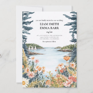 Invitación Bar Harbor Maine Wedding Invitation