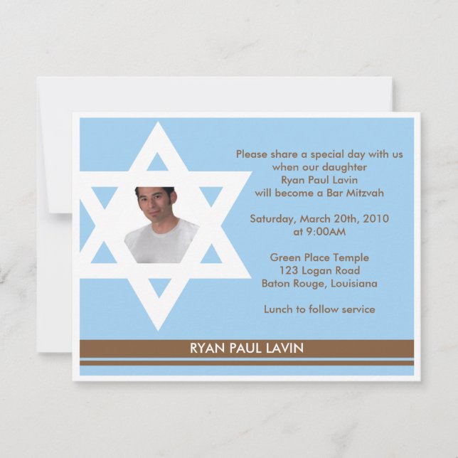 Invitación Bar Mitzvah (Anverso)