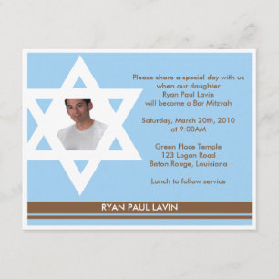 Invitación Bar Mitzvah