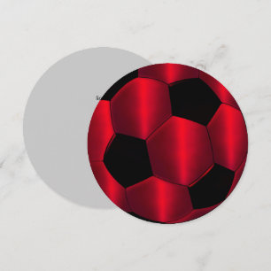 Invitación Bar Mitzvah Banda de fútbol rojo y negro