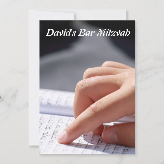 Invitación Bar Mitzvah/Bat Mitzvah (Anverso)