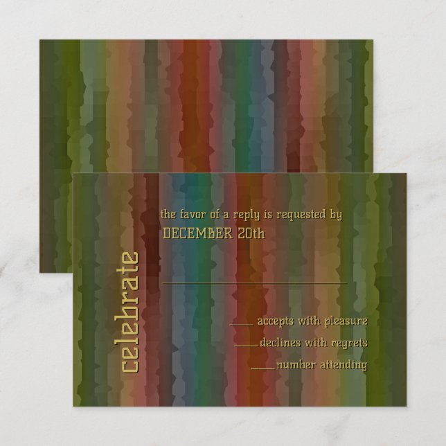 Invitación Bar Mitzvah Earth Tone Streaming RSVP (Anverso / Reverso)