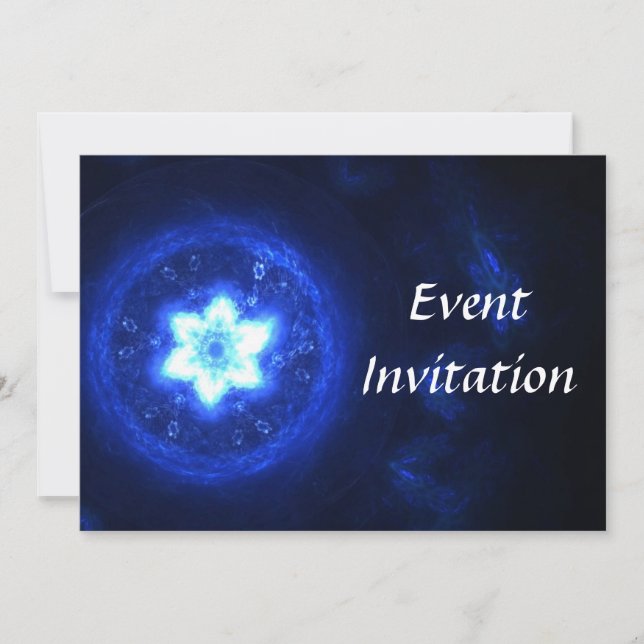 Invitación Bar Mitzvah - Estrella brillante (Anverso)