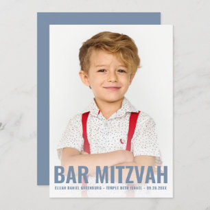 Invitación Bar Mitzvah Estrella moderna y simple de David Pho