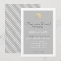 BAR MITZVAH FIESTA estrella del oro gris - Benjami