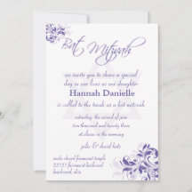 Bar Mitzvah floral morado formal