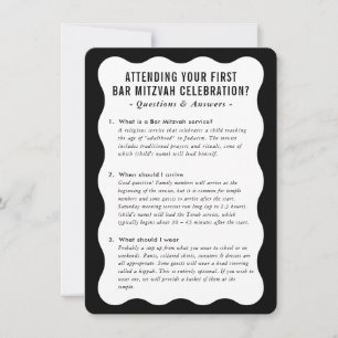 Invitación BAR MITZVAH información de servicio consejo blanco